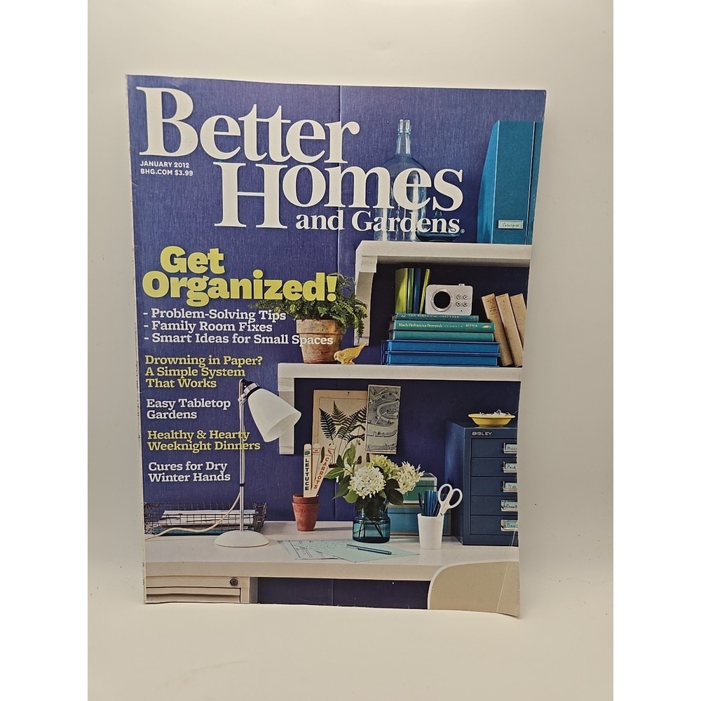 2012 JANUARY BETTER‎ HOMES & GARDENS MAGAZINE - GET ORGANIZED COVER